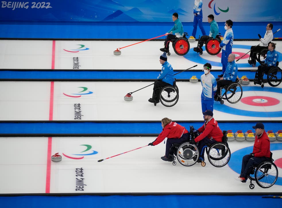 Great Britain crashed out out of the Paralympics curling competition at the Ice Cube (Dita Alangkara/AP)