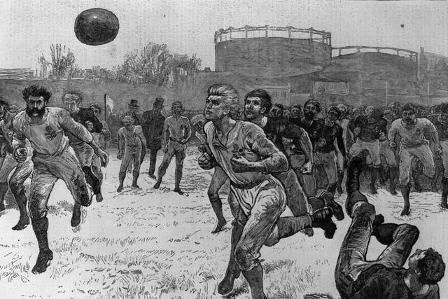 <p>A football match in 1872: an amateur ethos underpinned by ‘Muscular Christianity’ </p>