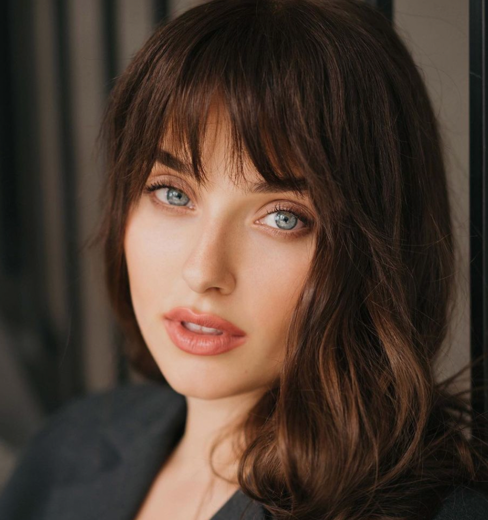 <p>Former Miss Ukraine Veronika Didusenko, 26, fled Kyiv with her son Alexander when the Russian invasion began</p>