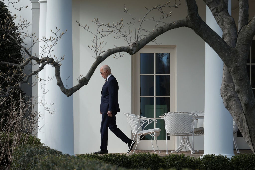 President Joe Biden departs the White House on a visit to Texas on Tuesday