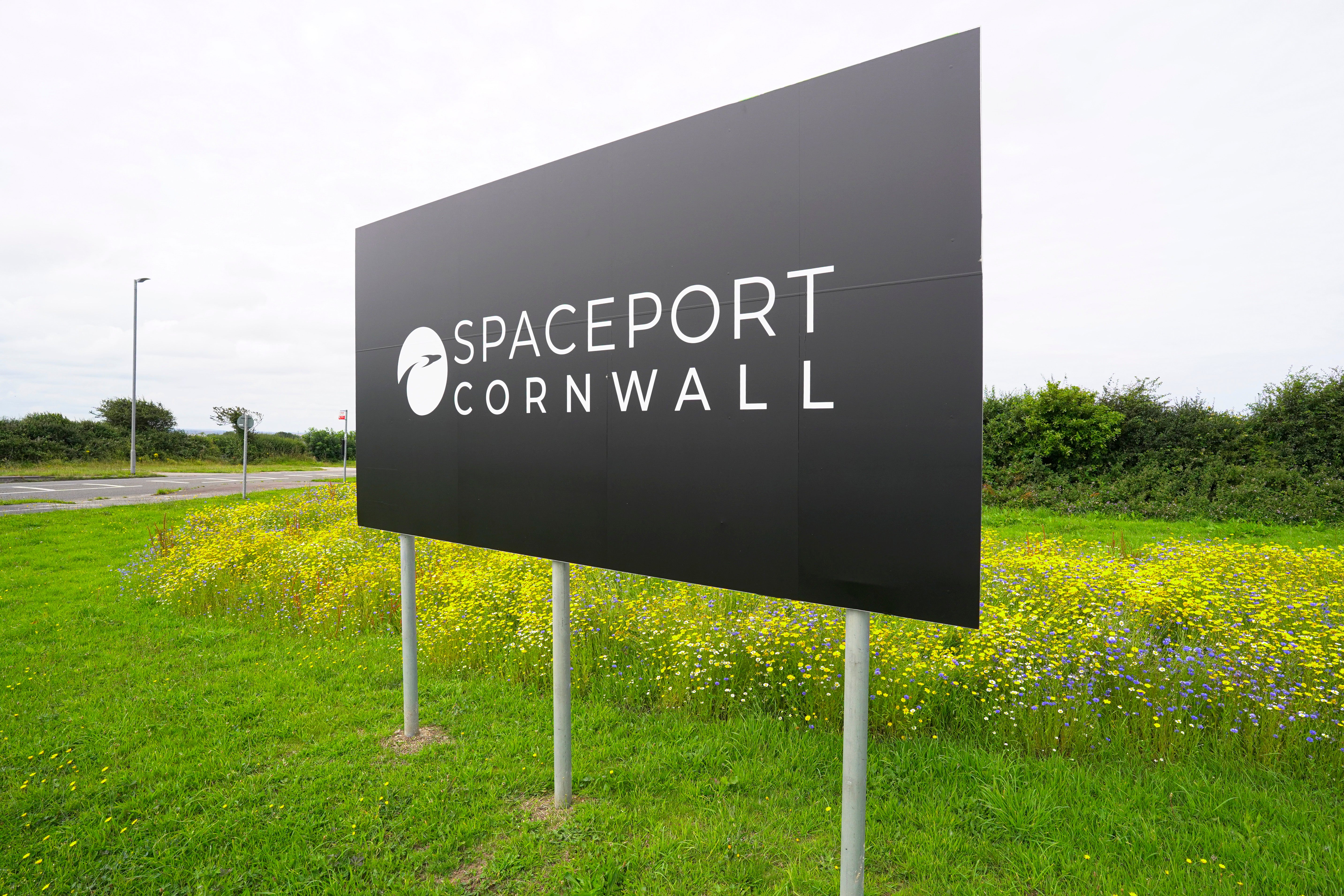 The signage at Spaceport Cornwall