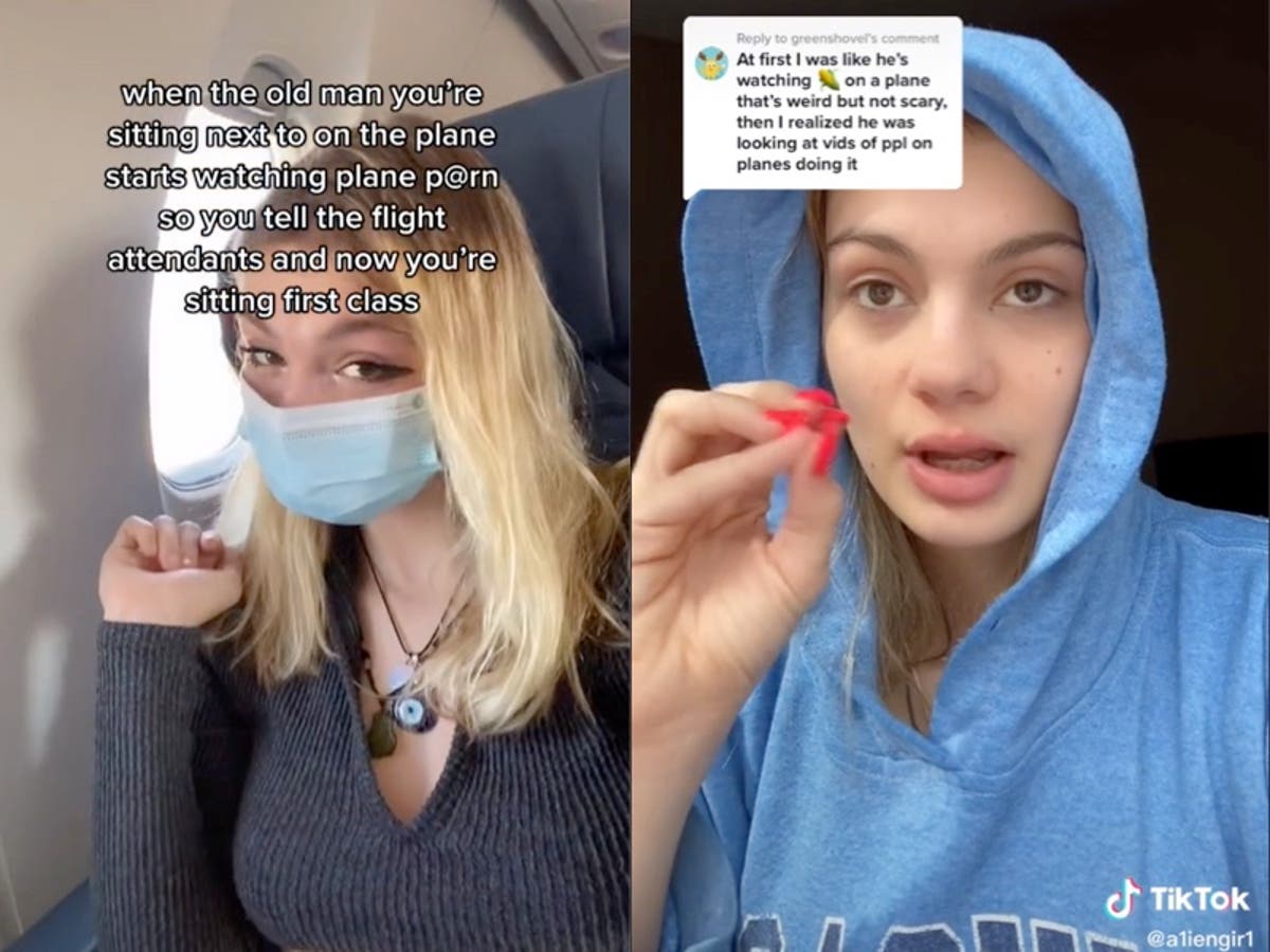 Teenager recalls fear after man seated next to her on plane allegedly searched &lsquo;sex on plane&rsquo; pornography