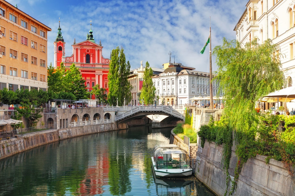 Distant dream: The Slovenian capital, Ljubljana, to which Tracey Robbens was wrongly told she couldn’t fly