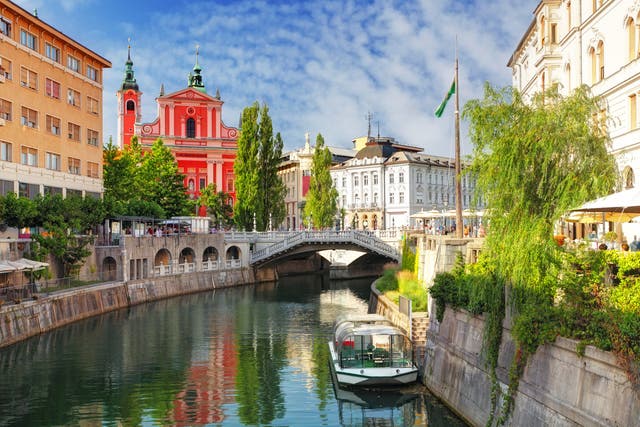 <p>Distant dream: The Slovenian capital, Ljubljana, to which Tracey Robbens was wrongly told she couldn’t fly</p>
