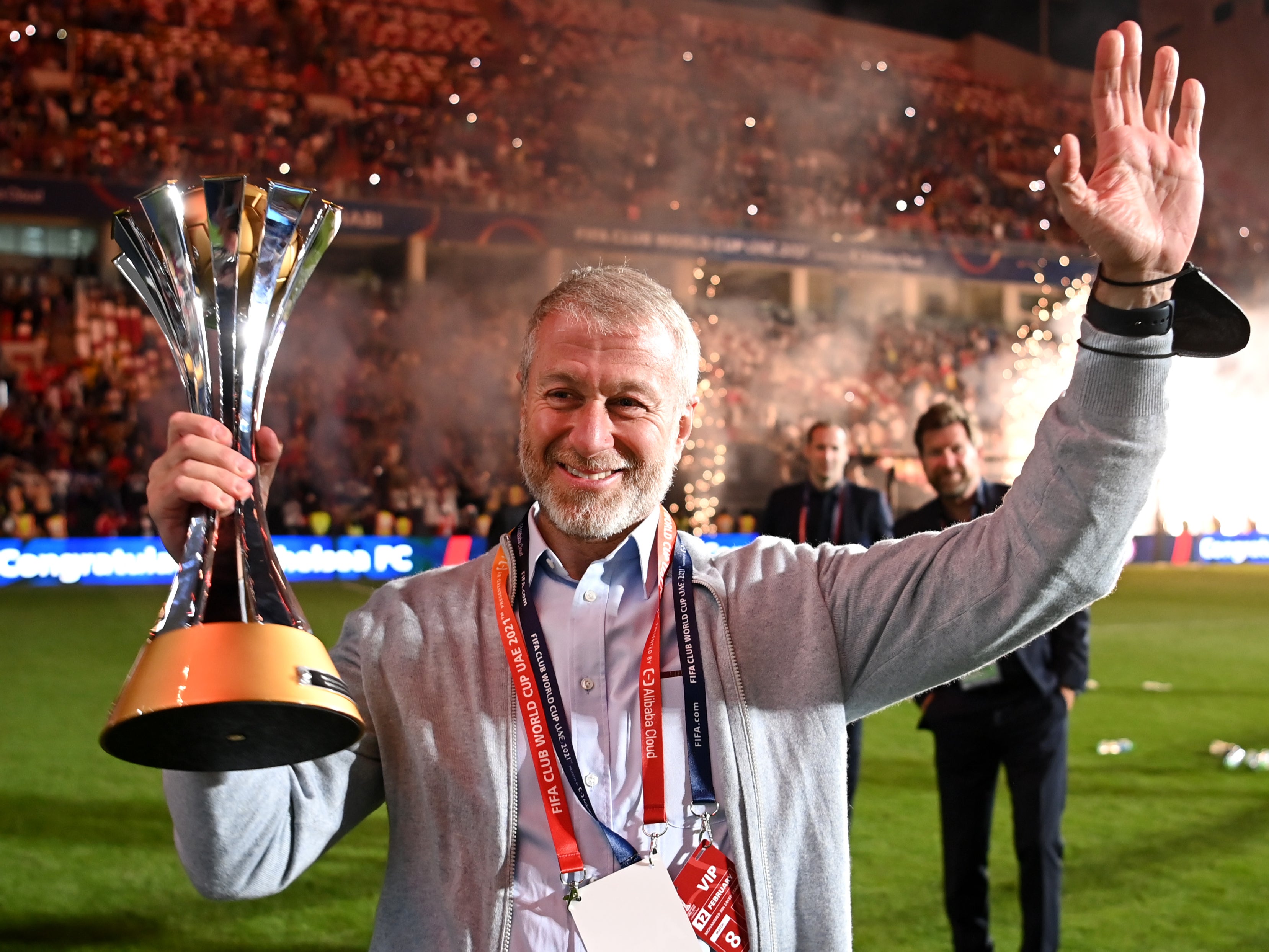 Abramovich celebrates Chelsea’s FIFA Club World Cup win in February