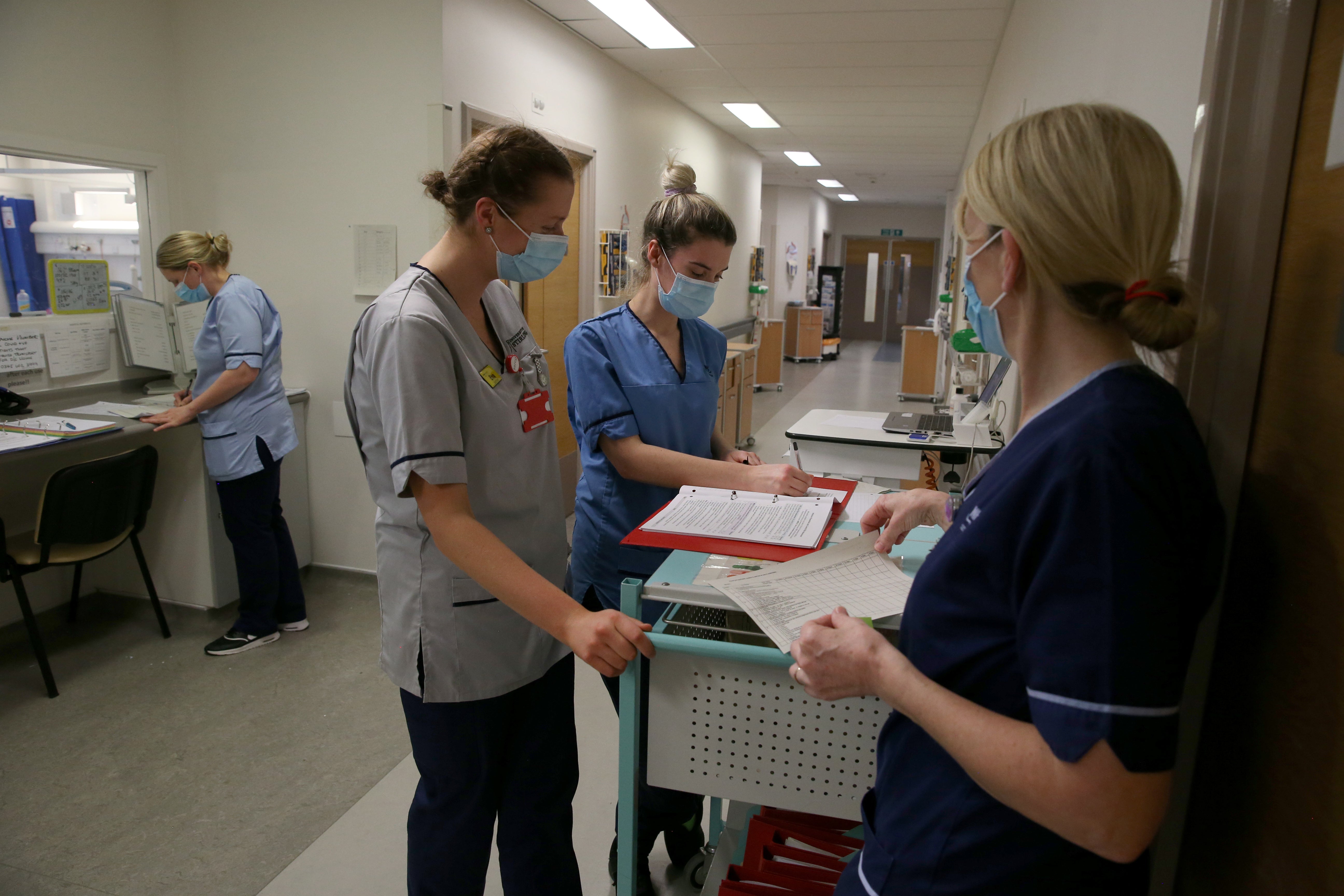 The number of coronavirus patients in hospital has reached its highest level for 13 months (Andrew Milligan/PA)