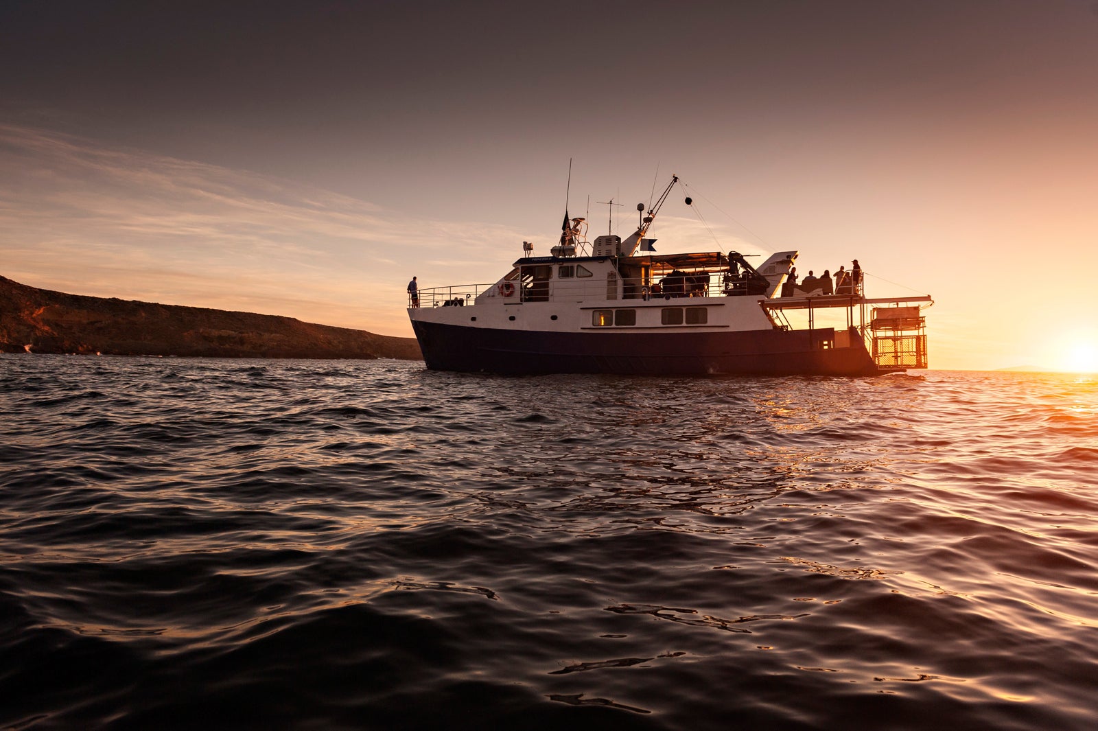 The Fox family’s expedition boat