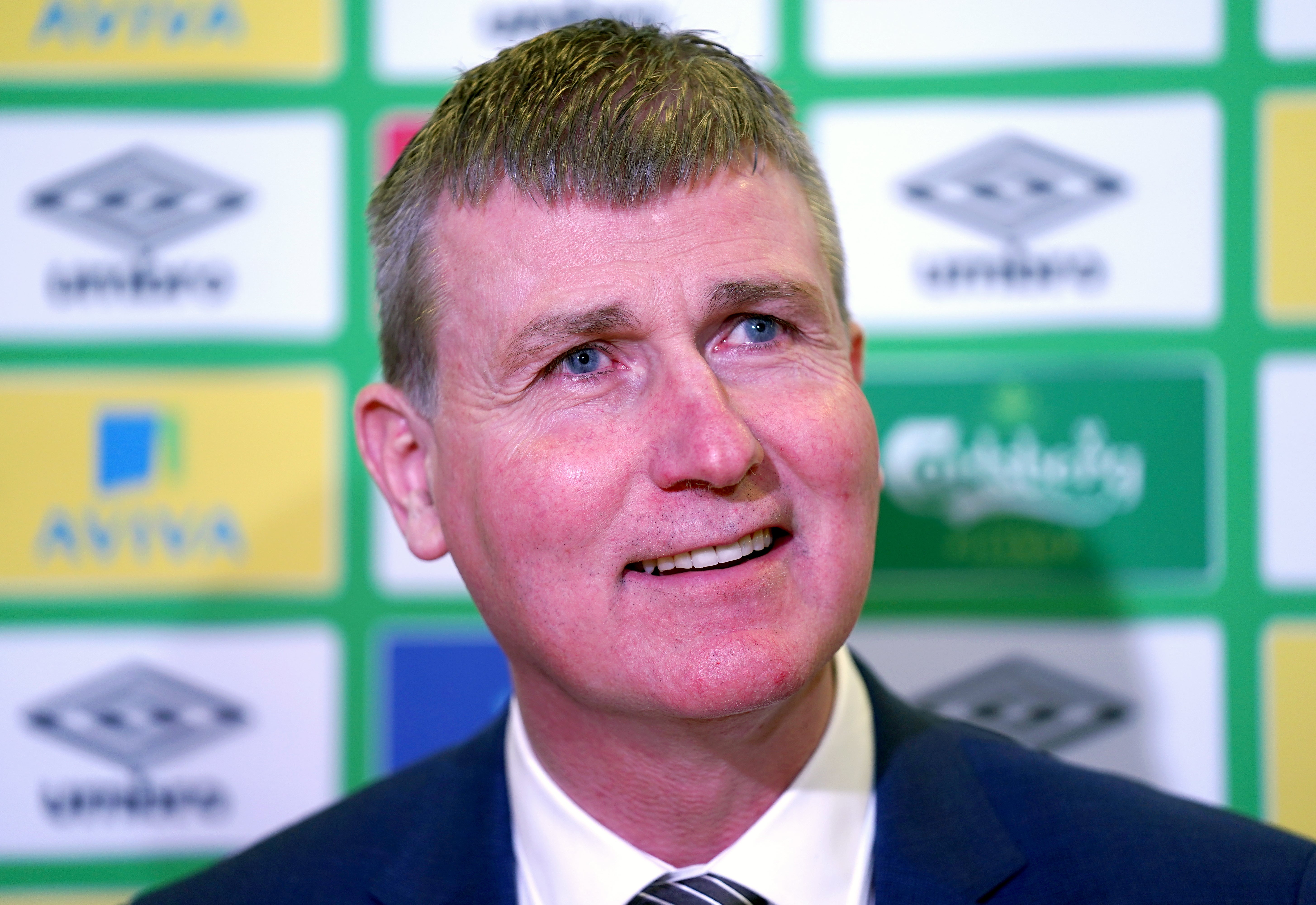 Republic of Ireland manager Stephen Kenny speaking after signing a new contract until Euro 2024 (Brian Lawless/PA)