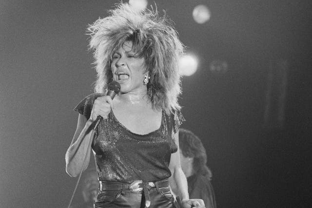 <p>Tina Turner performing in Brighton in 1985 </p>