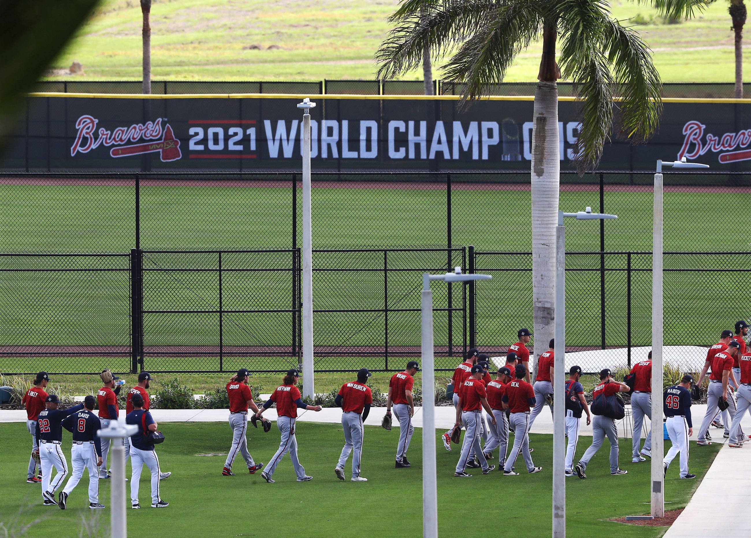 Atlanta Braves Unsigned 2021 MLB World Series Champions Team