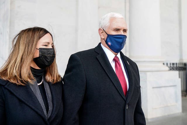 <p>Mike Pence and former second lady Karen Pence</p>
