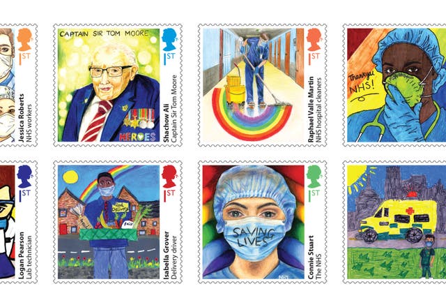 Winners of children’s stamp competition (Handout/PA)