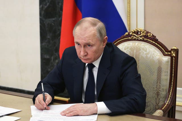 <p>Vladimir Putin has been accused of preparing the ground with ‘false flag’ operations </p>