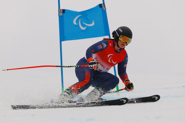 <p>Millie Knight came ninth in the giant slalom on Friday</p>