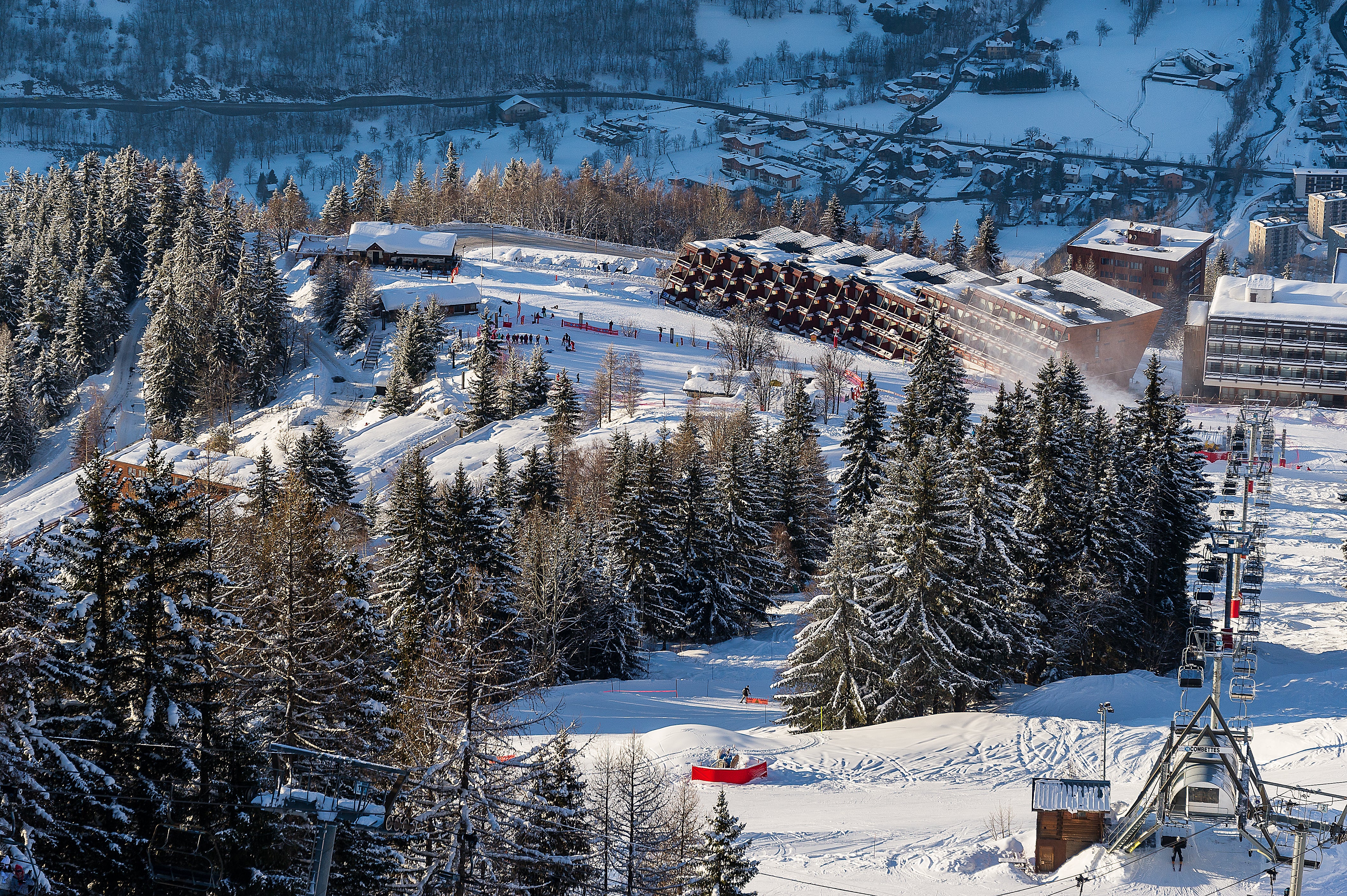 Arc 1600 is accessible by a quick funicular ride from Bourg