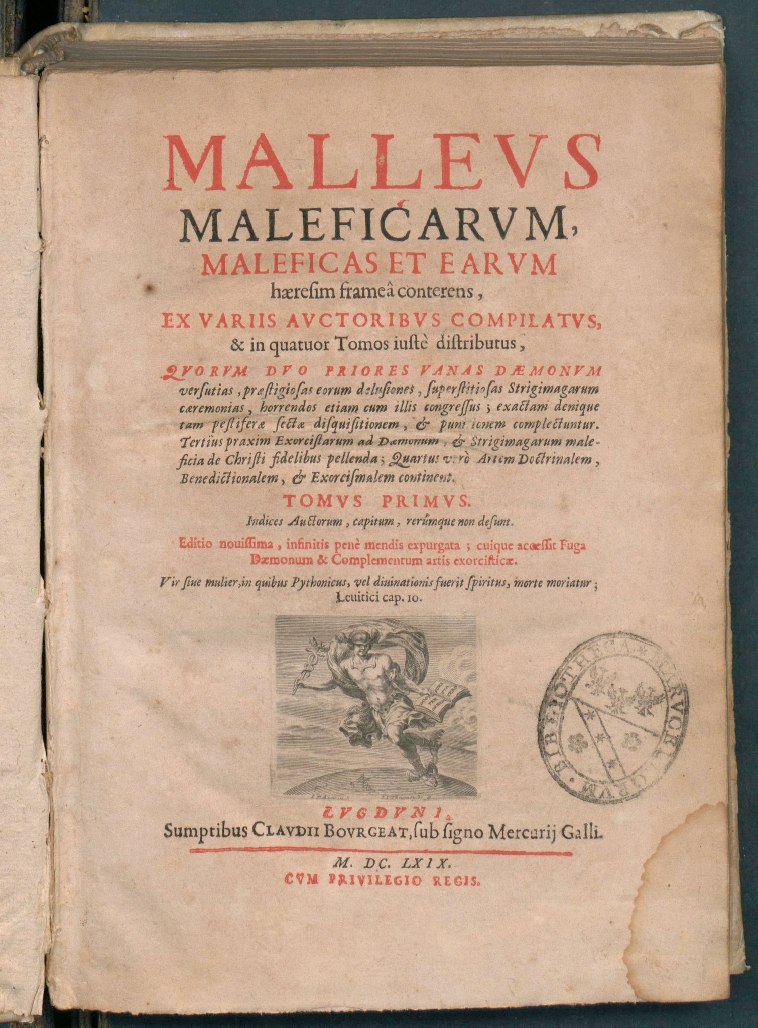 The Malleus Maleficarum is a manual for hunting witches that would serve as guidance for 15th century witch trials