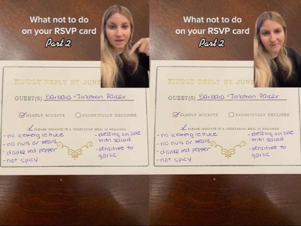 Woman shares ‘what not to do’ when sending a wedding RSVP: ‘Uninvited’ Woman shares ‘what not to do’ when sending a wedding RSVP: ‘Uninvited’