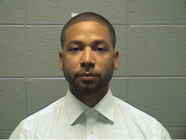 <p>Cook County Sheriff’s Office released a booking mugshot after Jussie Smollett’s sentencing on Thursday</p>