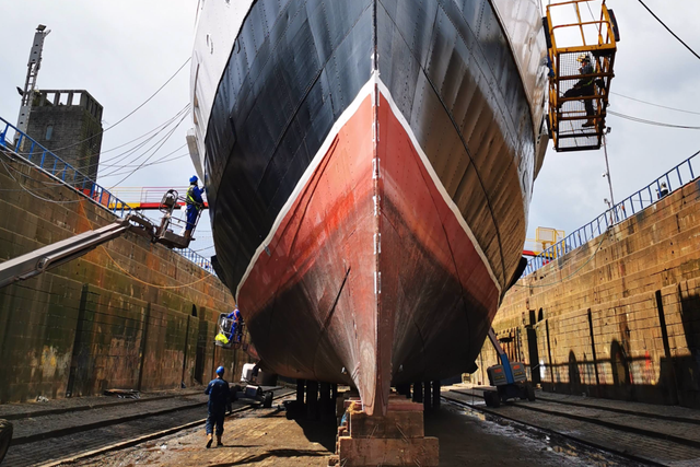 The ship is undergoing restoration (Friends of TS Queen Mary/PA)