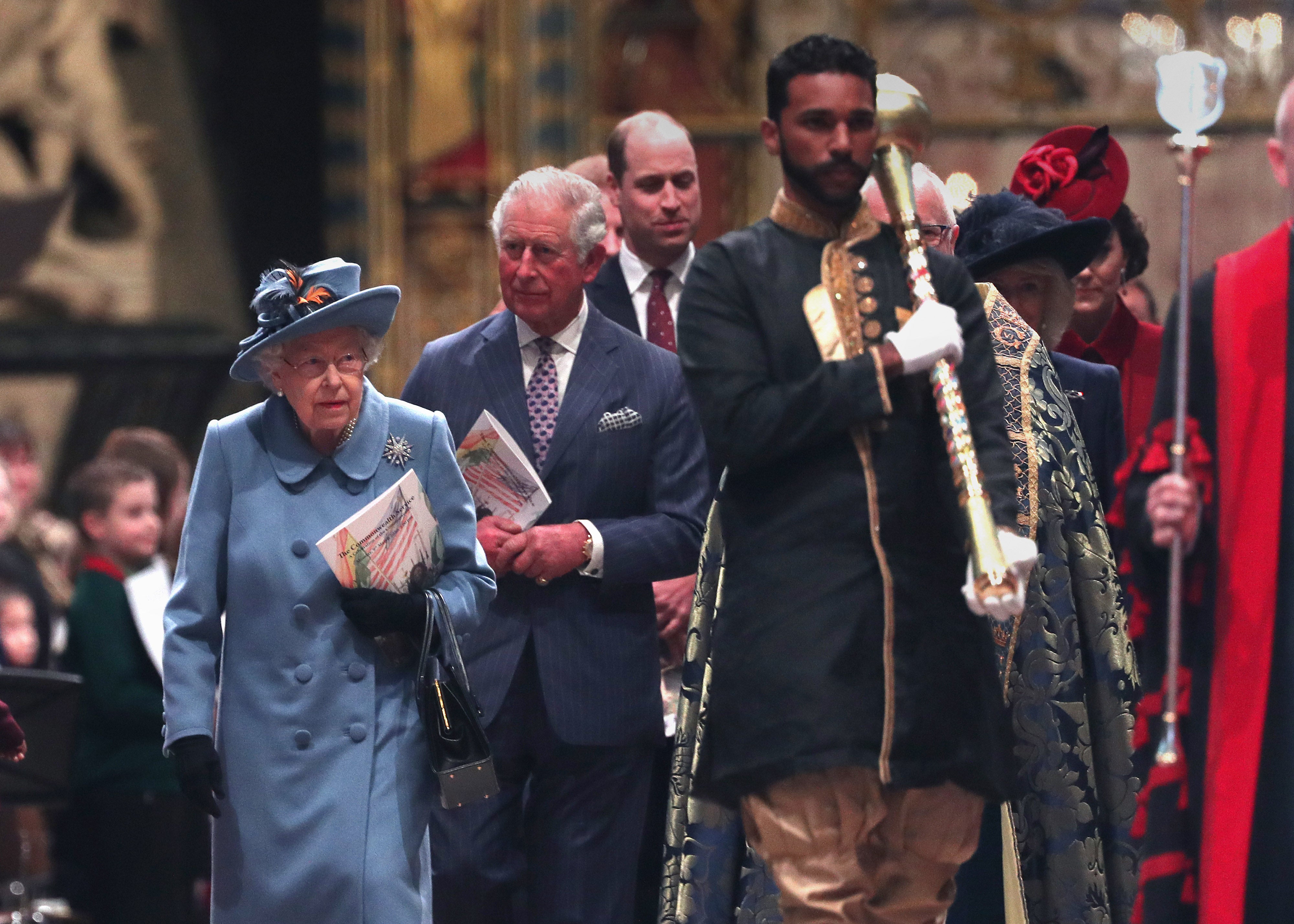 The Queen at the Commonwealth Day service in 2020 (Yui Mok/PA)