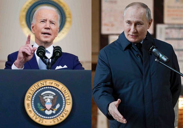 <p>Joe Biden and Vladimir Putin </p>