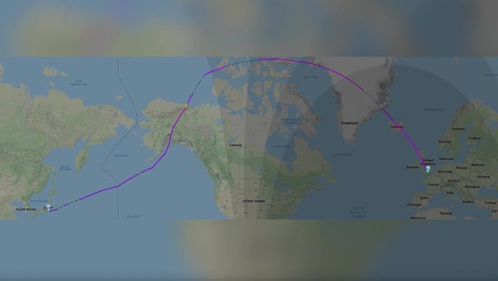 Tokyo to London flight takes polar route to avoid Russian airspace