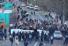 Protesters set off rape alarms and demand ‘radical change’ at Met Police