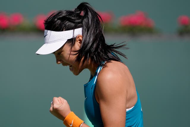 <p>Emma Raducanu won her opening match at Indian Wells </p>