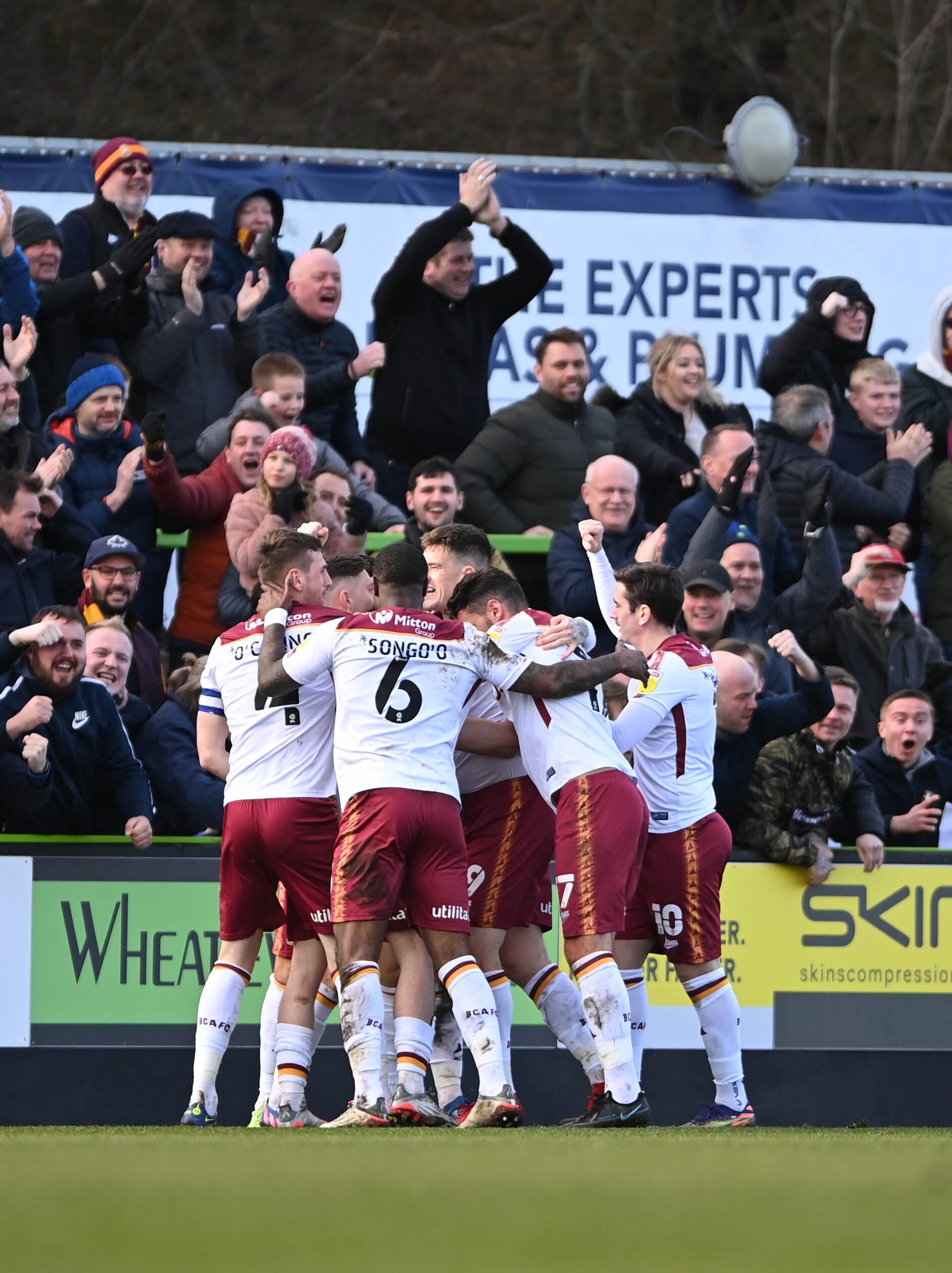 Bradford picked up their first win of the Mark Hughes era with a 2-0 win over Forest Green (Simon Galloway/PA)