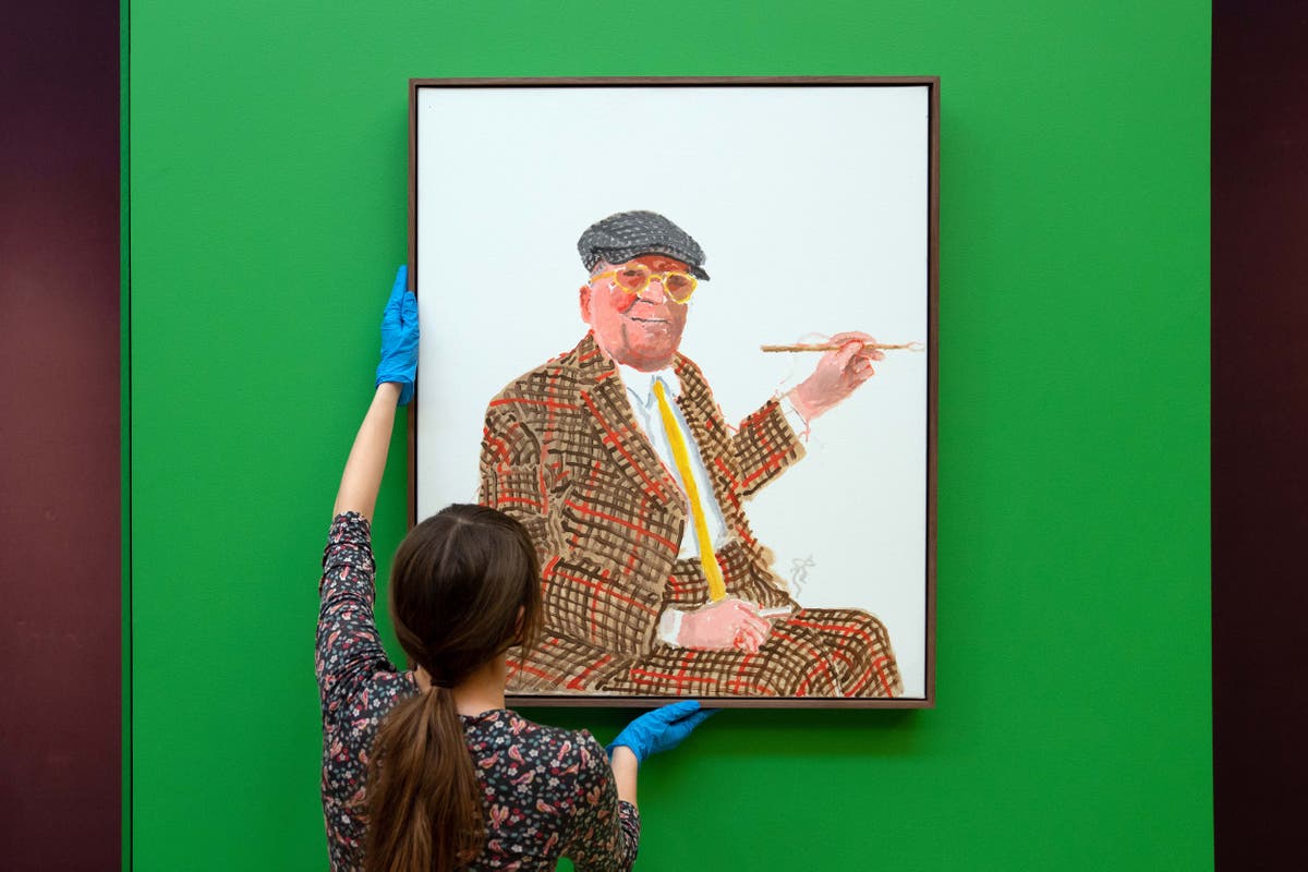 David Hockney self-portrait installed at museum ahead of new exhibition David Hockney self-portrait installed at museum ahead of new exhibition