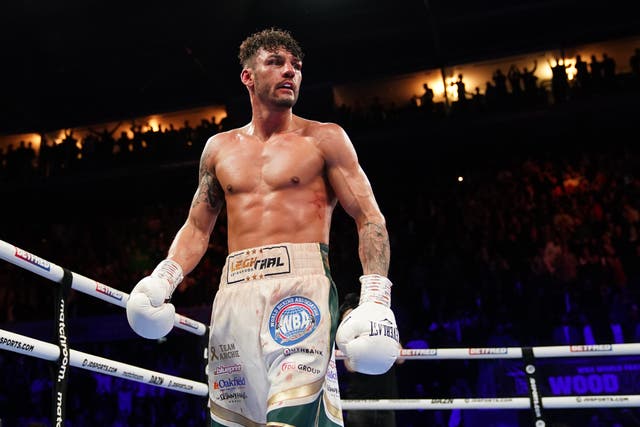 Leigh Wood retained his WBA featherweight title on Saturday night (Zac Goodwin/PA)