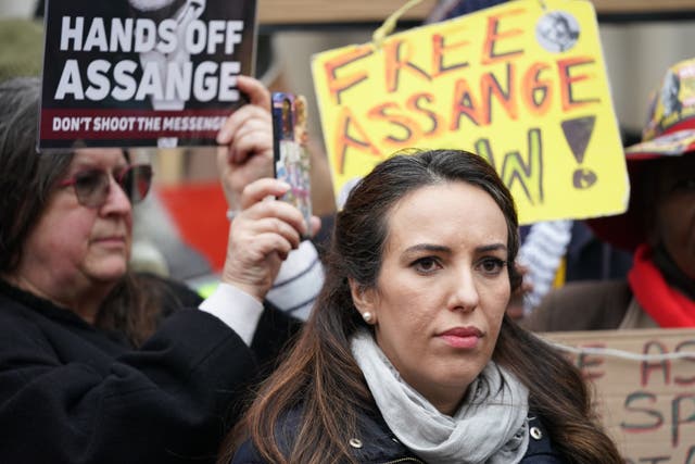 Stella Moris, the partner of Julian Assange, has spoken of her joy at being allowed to marry the WikiLeaks founder (Kirsty O’Connor/PA)