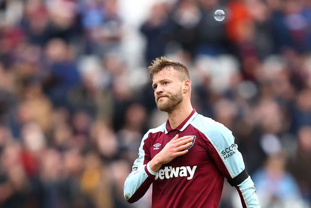 <p>Andriy Yarmolenko thanked the West Ham fans for their support  </p>