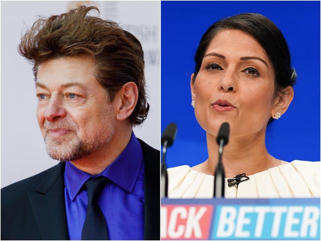 <p>Andy Serkis says Priti Patel’s ‘debut feature’ faced ‘enormous problems’ </p>