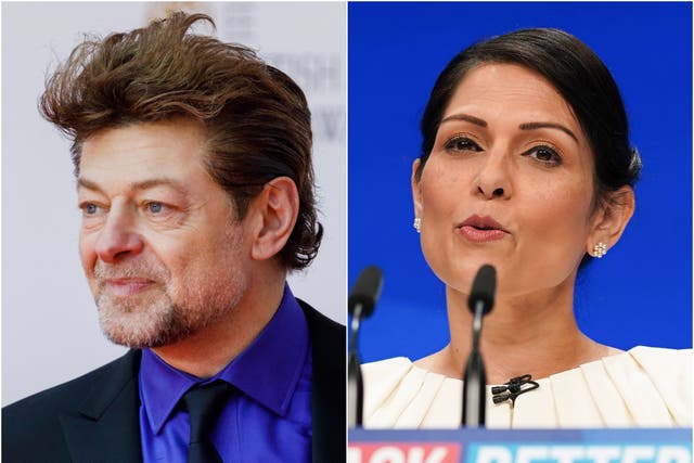 <p>Andy Serkis says Priti Patel’s ‘debut feature’ faced ‘enormous problems’ </p>