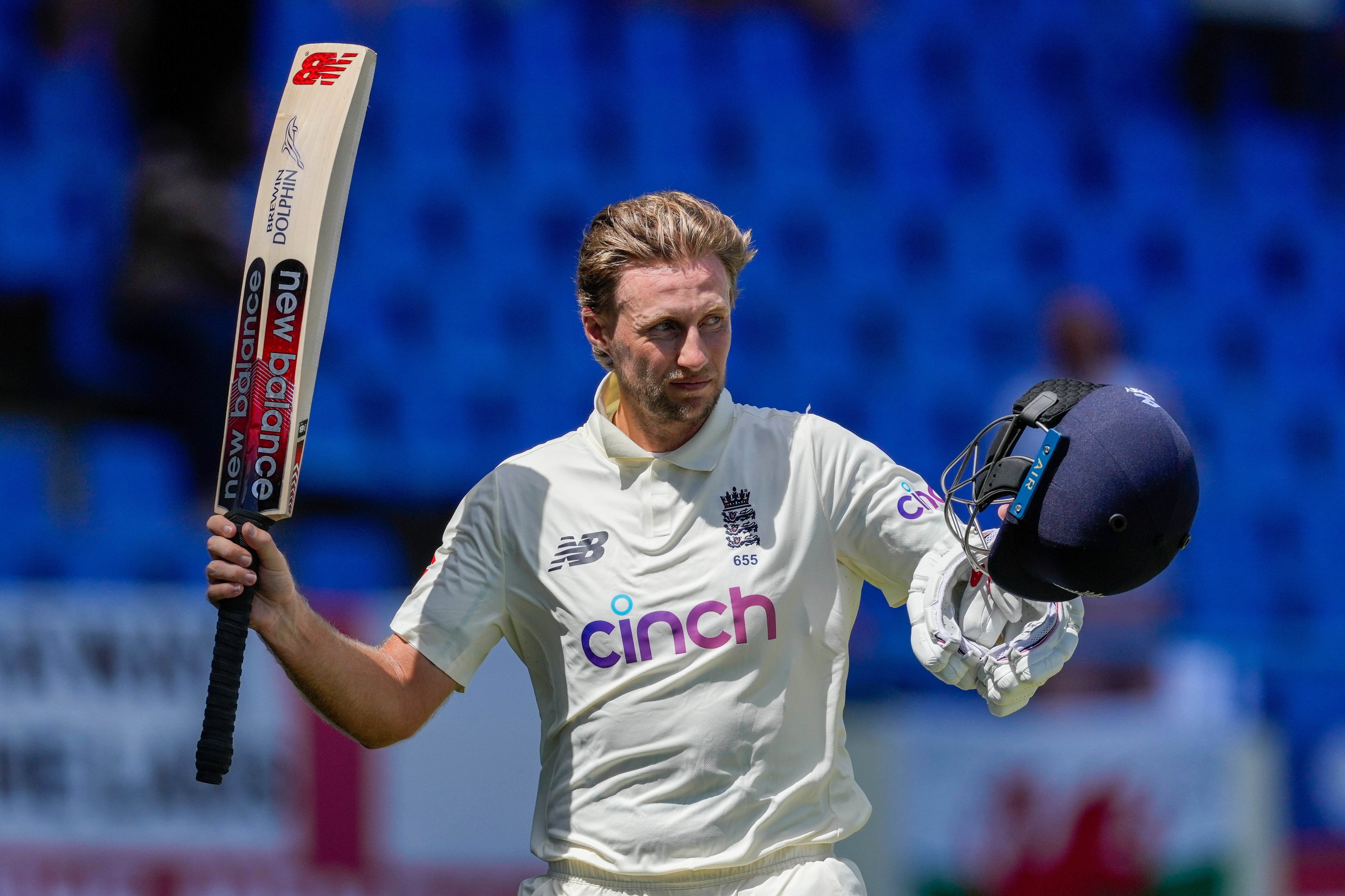 England captain Joe Root reached a century on the fifth day but the first Test against West Indies in Antigua ended in a draw (Ricardo Mazalan/AP)
