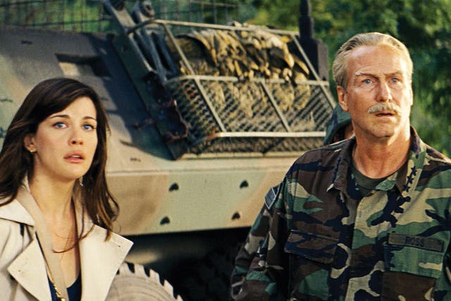 <p>Liv Tyler and William Hurt in ‘The Incredible Hulk’</p>