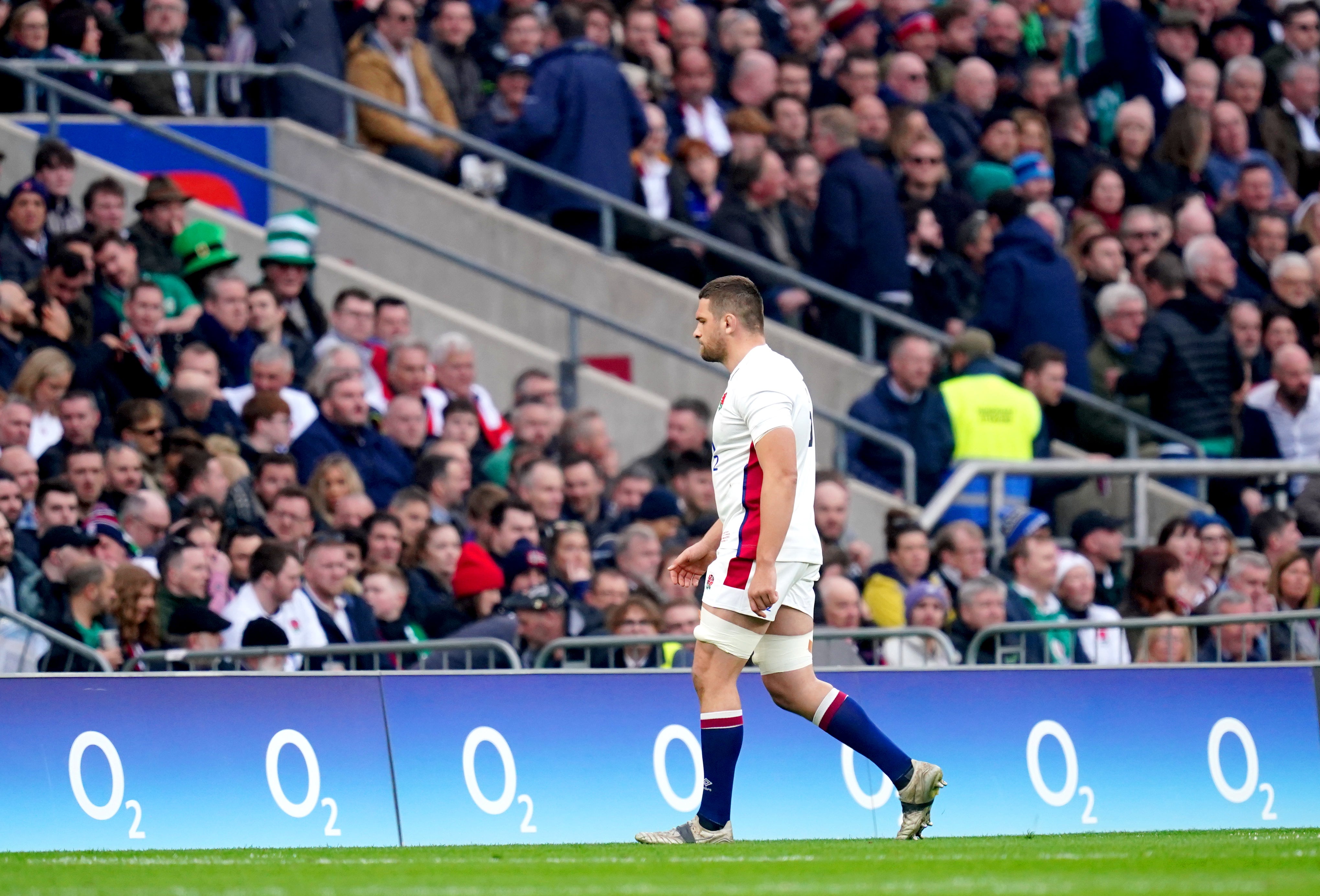 England’s Charlie Ewels was sent off after just 82 seconds (David Davies/PA)