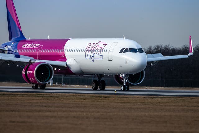 <p>Long haul: the new Airbus A321neo being flown by Wizz Air</p>