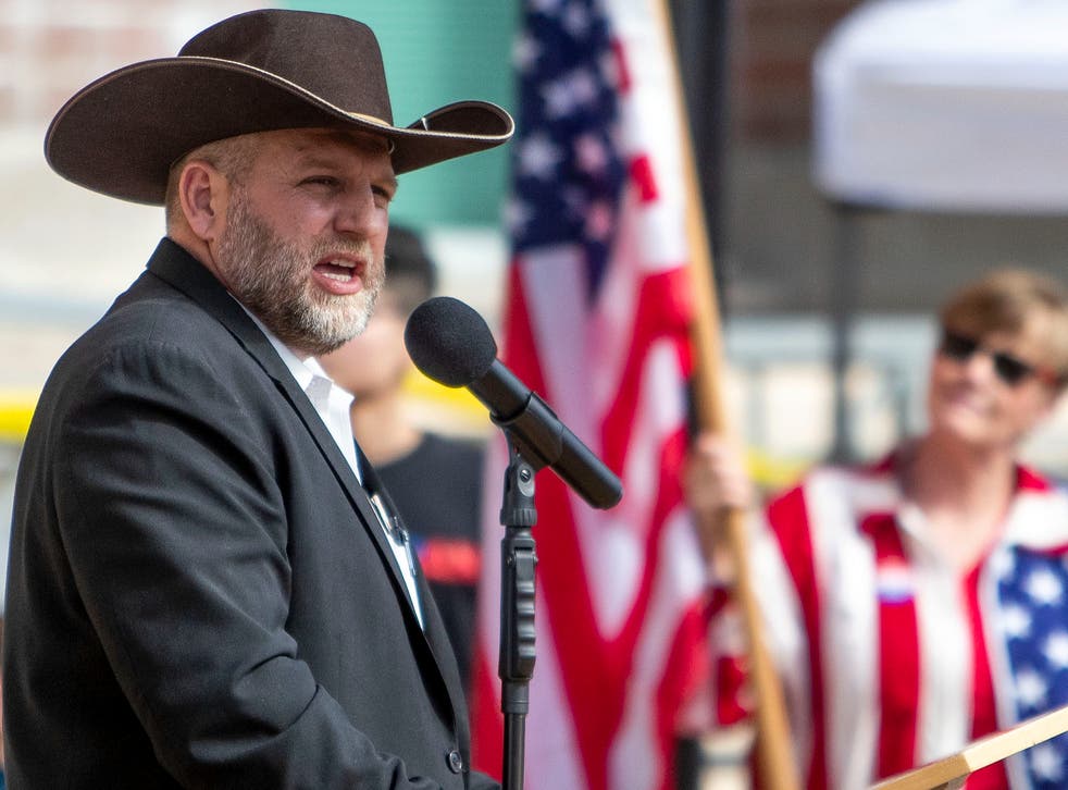 <p>Ammon Bundy, who is running for governor in Idaho, was arrested on suspicion of misdemeanor trespassing at St Luke’s Meridian Medical Centre in Meridian, west of Boise, on Saturday </p>