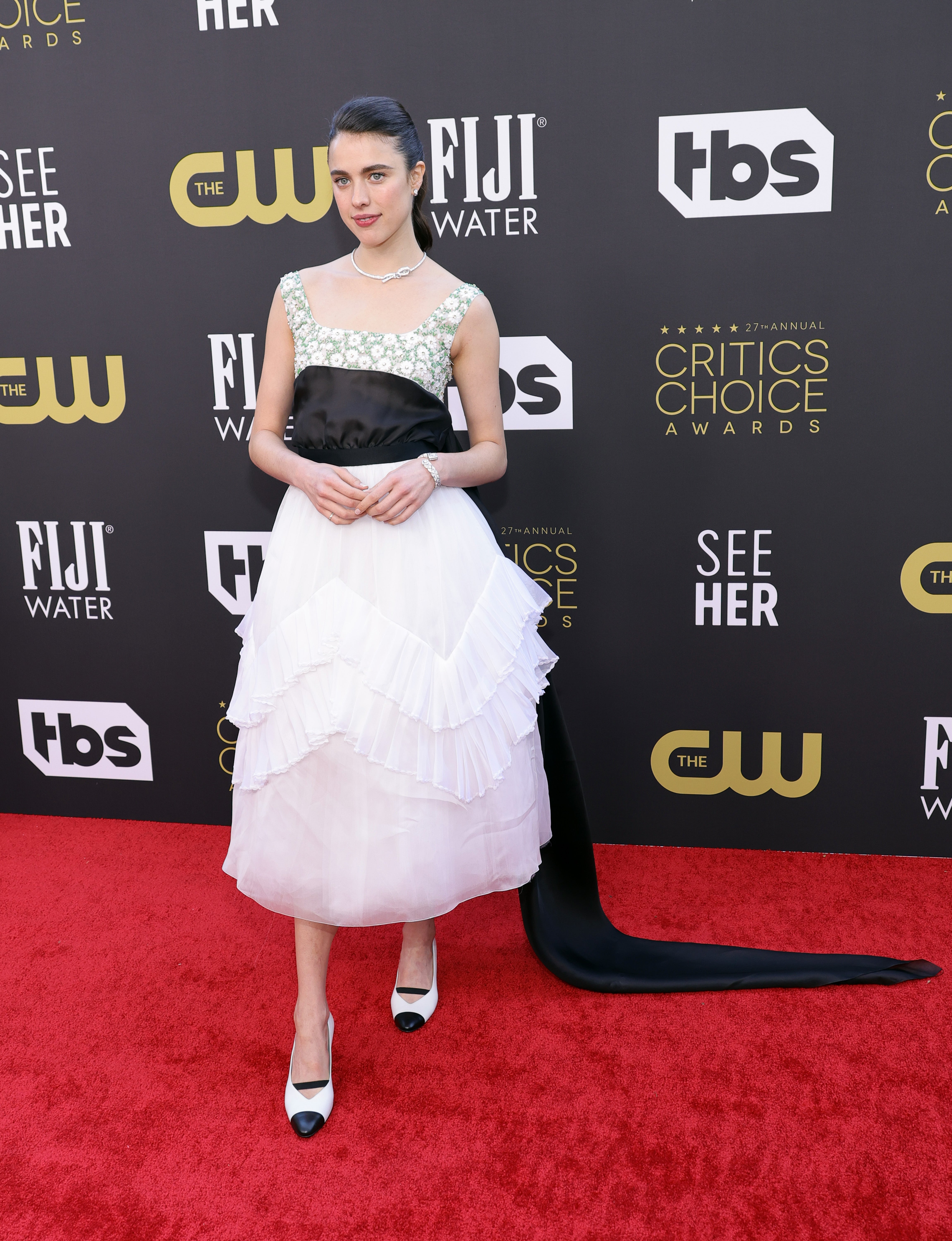 Margaret Qualley wore a Chanel frock