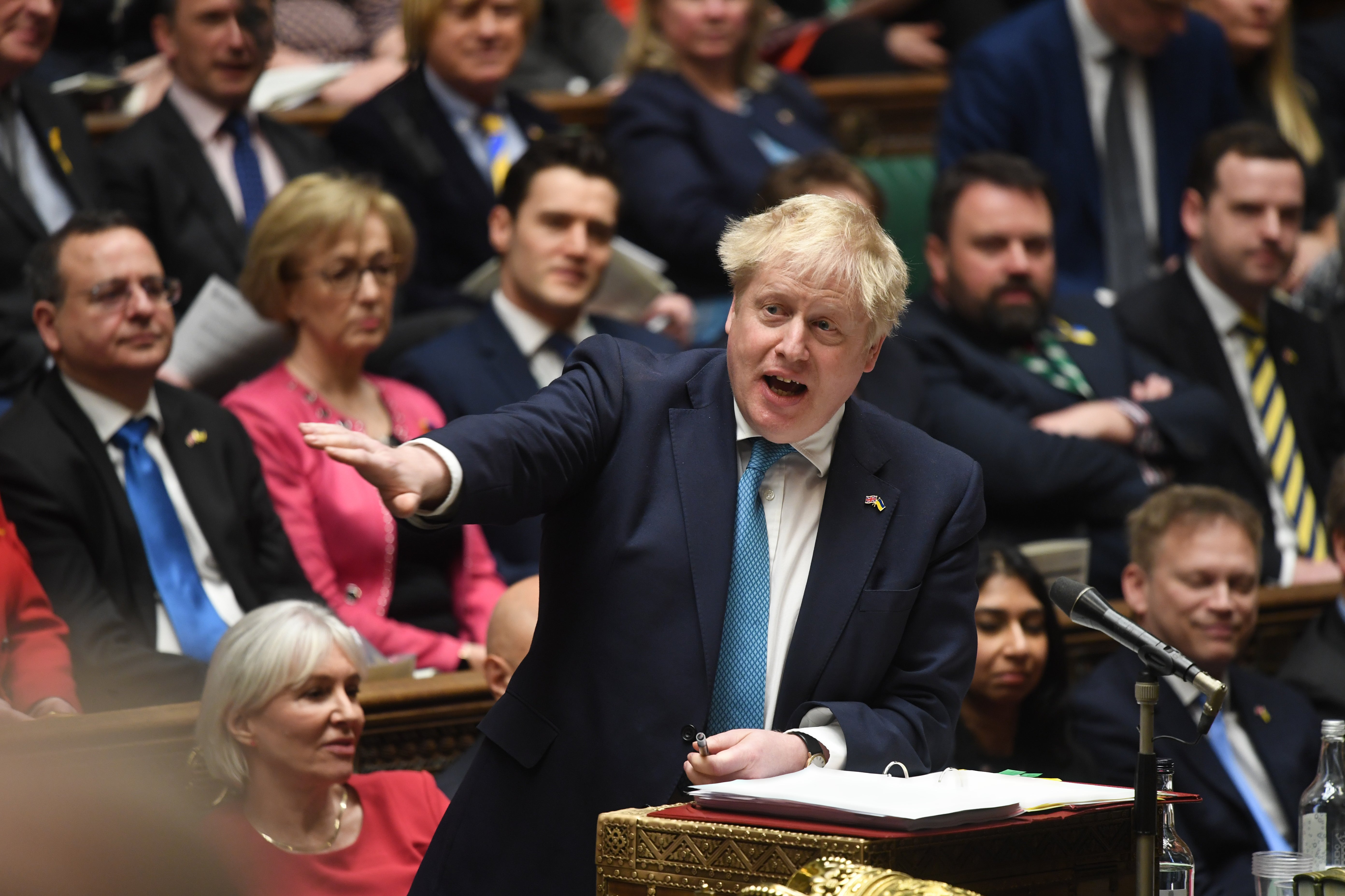 Boris Johnson in House of Commons (UK Parliament/Jessica Taylor/PA)
