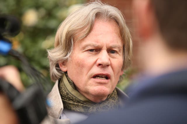Odd Petter Magnussen, the father of murdered Norwegian student Martine Vik Magnussen speaks to the media as he arrives to lay a wreath outside Regent’s University, Regent’s Park, London. (James Manning/PA)