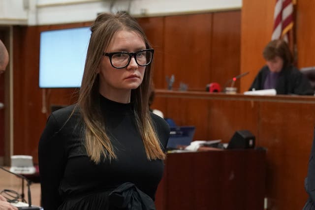 <p>Fake German heiress Anna Sorokin is led away after being sentenced in Manhattan Supreme Court May 9, 2019  following her conviction last month on multiple counts of grand larceny and theft of services.</p>
