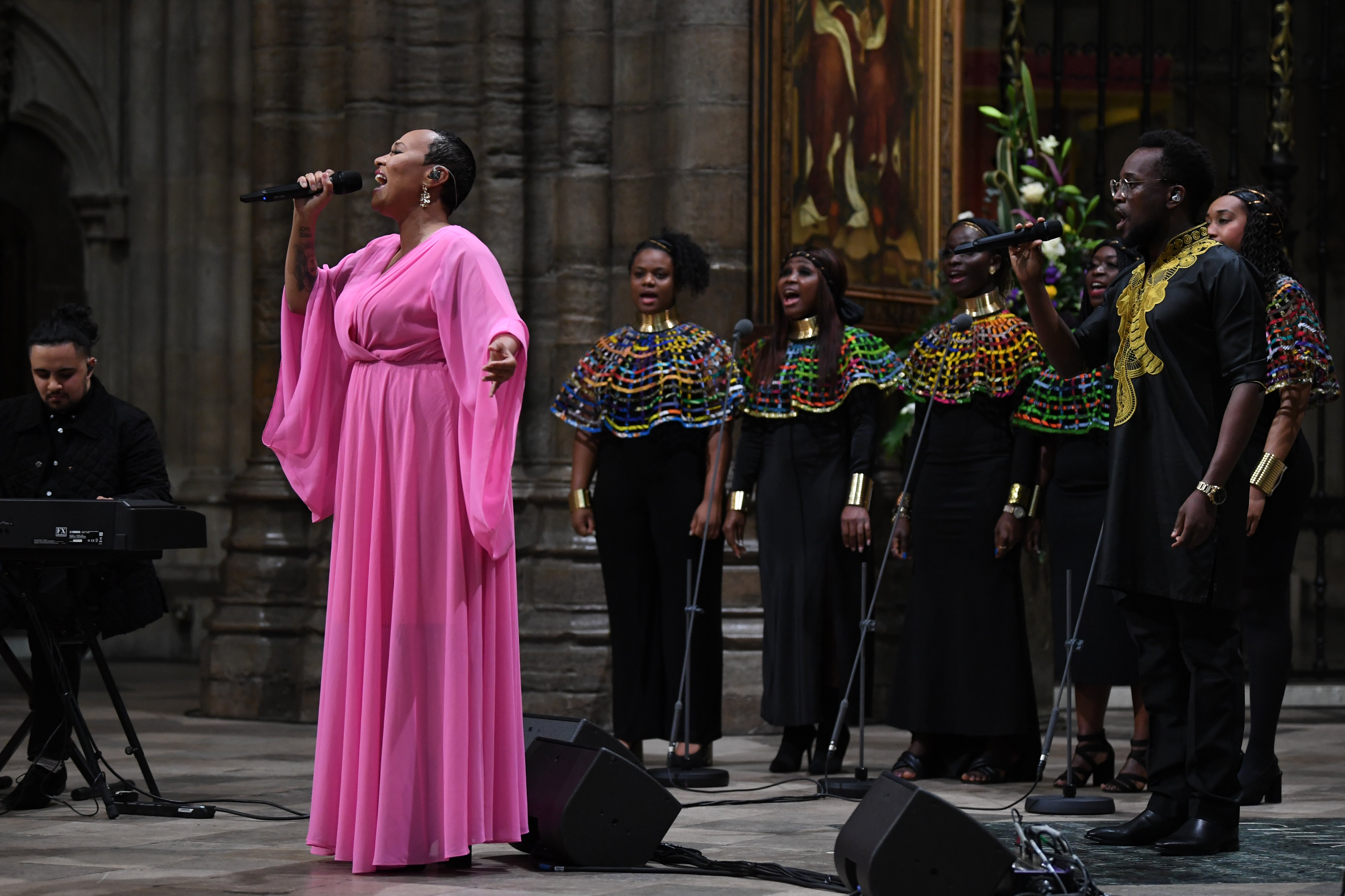 Emeli Sande performs during the Commonwealth Service (Daniel Leal/PA)