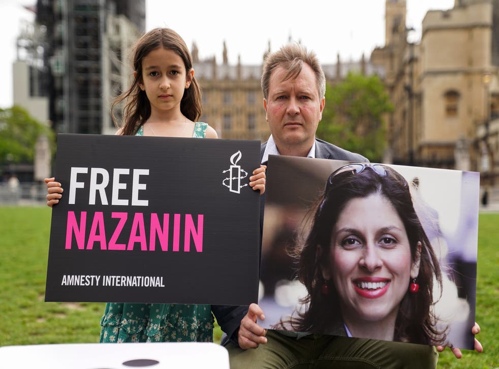 Richard Ratcliffe and his daughter Gabriella have long campaigned for the release of Nazanin Zaghari-Ratcliffe (Kirsty O’Connor/PA)