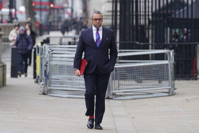 Foreign Office minister James Cleverly has praised those in Russia who are standing up against the invasion of Ukraine (Stefan Rousseau/PA)