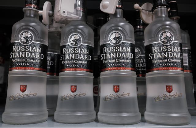 Luxury goods exports to Russia have been banned and import tariffs have been hiked on hundreds of goods, including vodka (Yui Mok/PA)