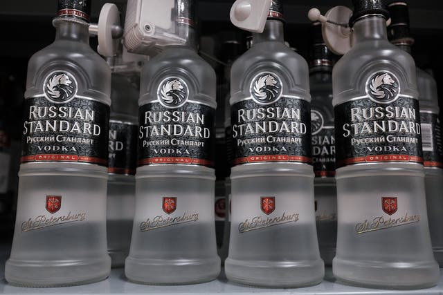Luxury goods exports to Russia have been banned and import tariffs have been hiked on hundreds of goods, including vodka (Yui Mok/PA)