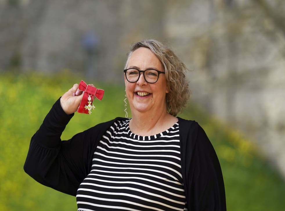 Sara Rowbotham was presented with her MBE by the Princess Royal at Windsor Castle (Steve Parsons/PA)